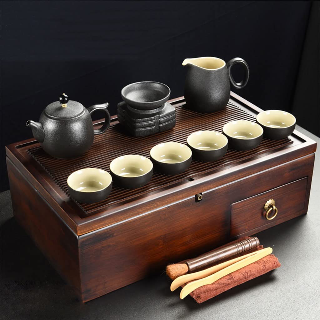 中国茶セット　専用木箱ケース付き Amazon｜ティーバッグケース 天然木製 お茶/紅茶パック収納