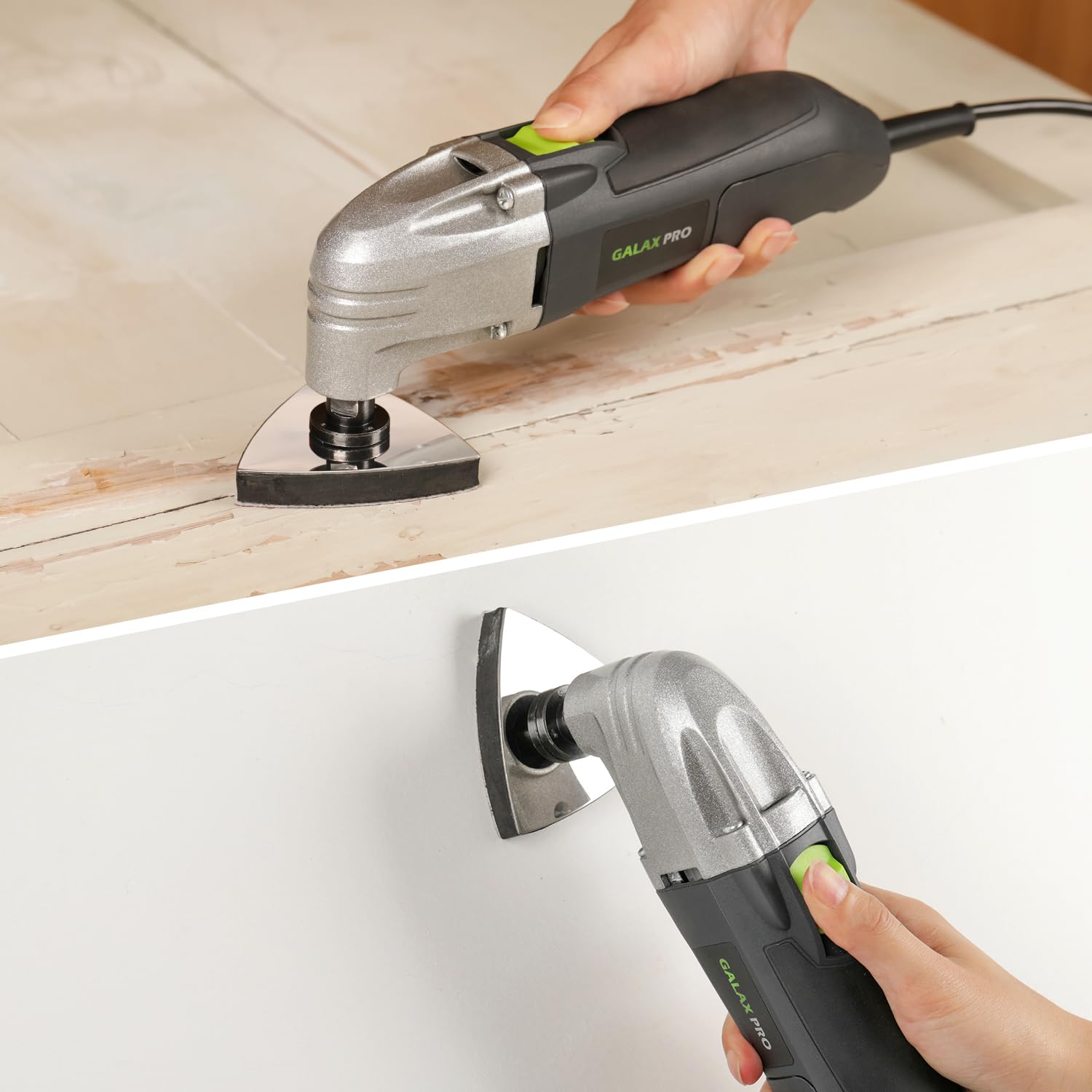 GALAX PRO Utensile Multifunzione Oscillante 180W, Strumenti Oscillanti 22000 OPM con 12 Pezzi Accessori, Angolo di Oscillazione 3° per Raschiatura,Taglio,Lucidatura