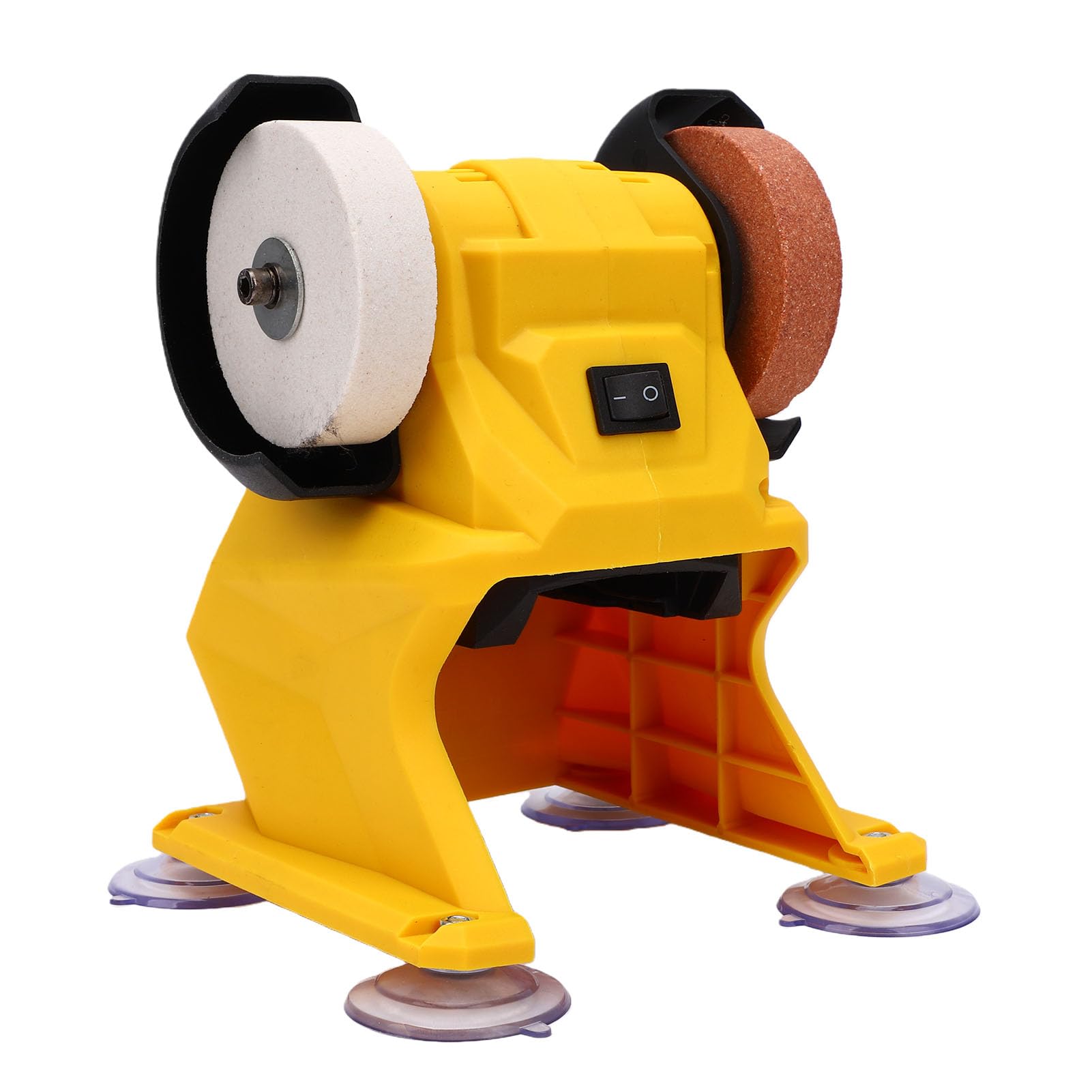 Marhynchus Mini Amoladora de Banco con Motor de Imán Permanente de Cobre Completo Amoladora de Banco Inalámbrica 5500 RPM Ruedas Dobles de 70 Mm para Afilar y Pulir Bricolaje para