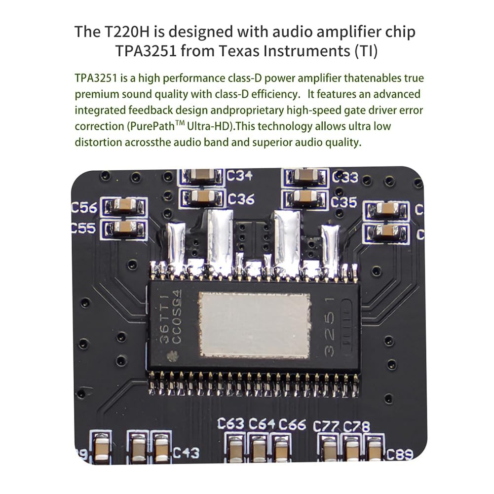 Module Amplificateur Audio Bluetooth XY-T220H 220 W X 2 Réglage Haute et Basse Fréquence Stéréo Double Canal TPA3251-A