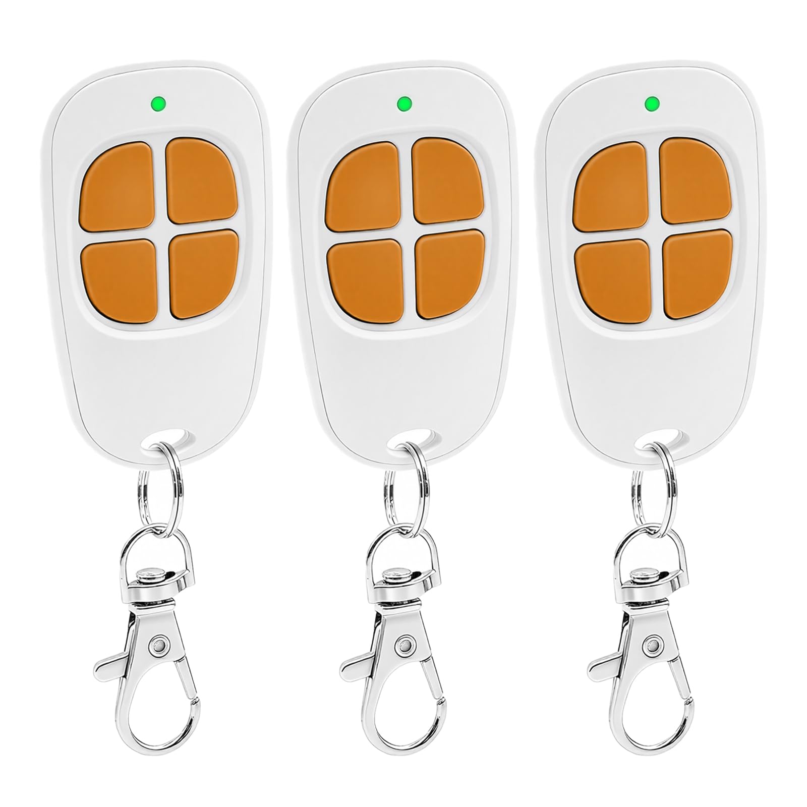Lot de 3 AAM0094 Télécommande Portail Garage 4 Canaux, 433.92MHz Compatible SCS Motorisation Portail et Porte de Garage(orange)