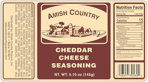 Miniatura 3 de Amish Country Popcorn Paquete de variedad de condimentos  4 botellas  Cheddar blanco - Queso Cheddar - Crema agria y cebolla - Ranch  Sin nueces