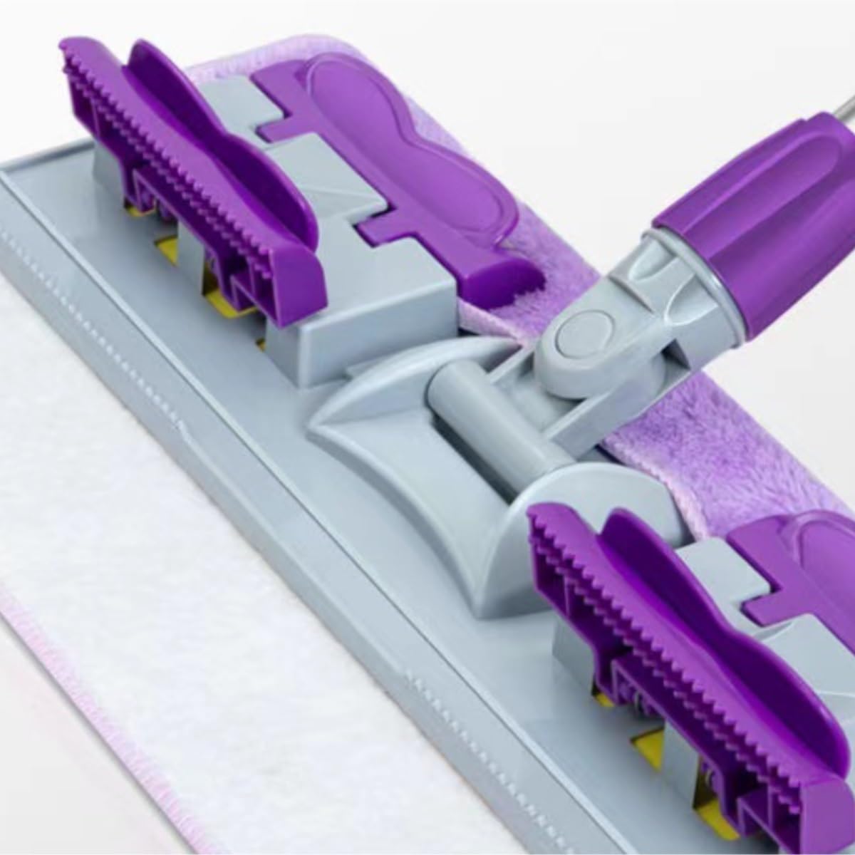 Fregona Herramienta De Limpieza Doméstica con Trapeador Plano, Artefacto Perezoso, Repuesto Lavable A Mano Limpieza Suelo(Purple)