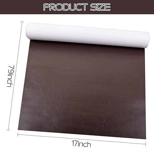 Miniatura 5 de Parche de reparación de cuero grande de 17 x 79 pulgadas, cinta autoadhesiva de reparación de cuero, parches de cuero para muebles de sofá, sillas y