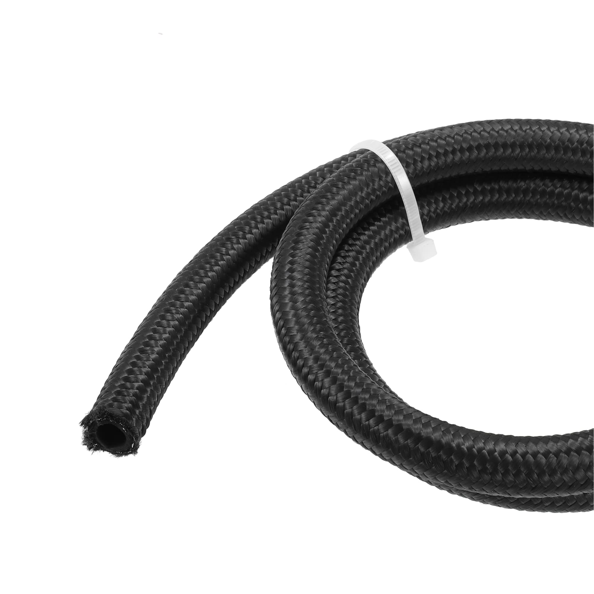 Tuyau Tressé AN6 Pour Huile/Carburant - 8ft (244 Cm) - Acier Inoxydable, Pression 1000 PSI - Universel Voiture, Moto - 8