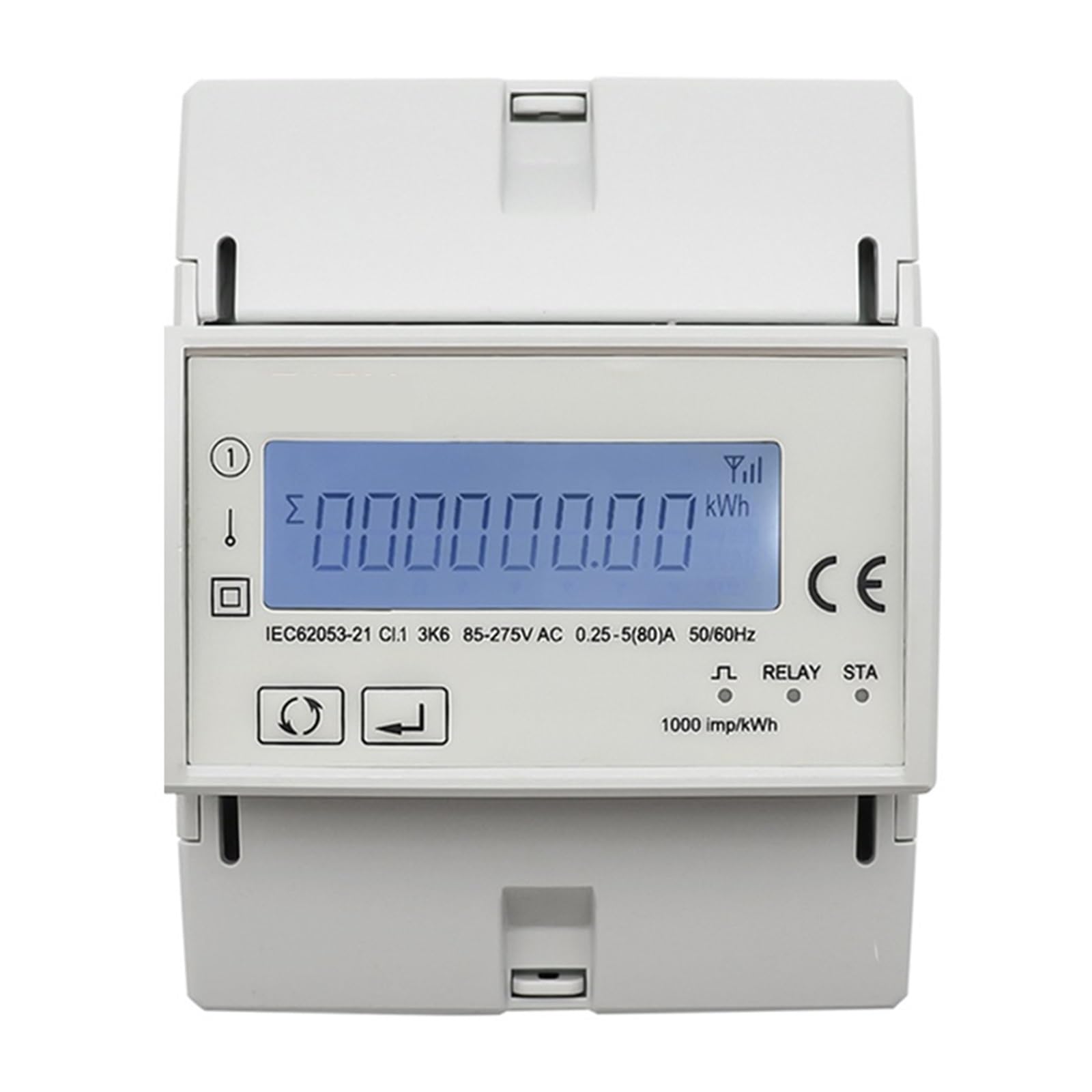 Compteur d'énergie Zigbee 80A monophasé bidirectionnel intelligent pour tableau