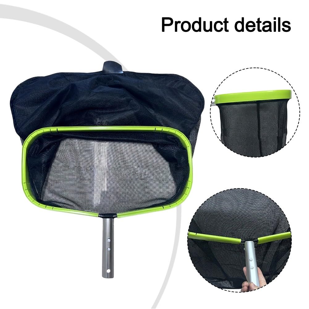 Retino in alluminio per la pulizia di foglie e sporco, design a maglia fine per piscine, laghetti e vasche idromassaggio, 1 pezzo