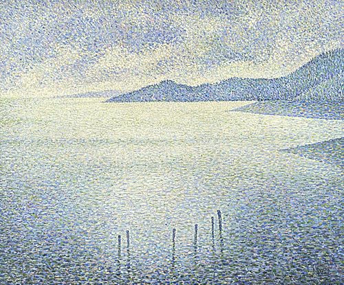 Tableau scène côtière Théo Van Rysselberghe pour créer une ambiance marine de chambre
