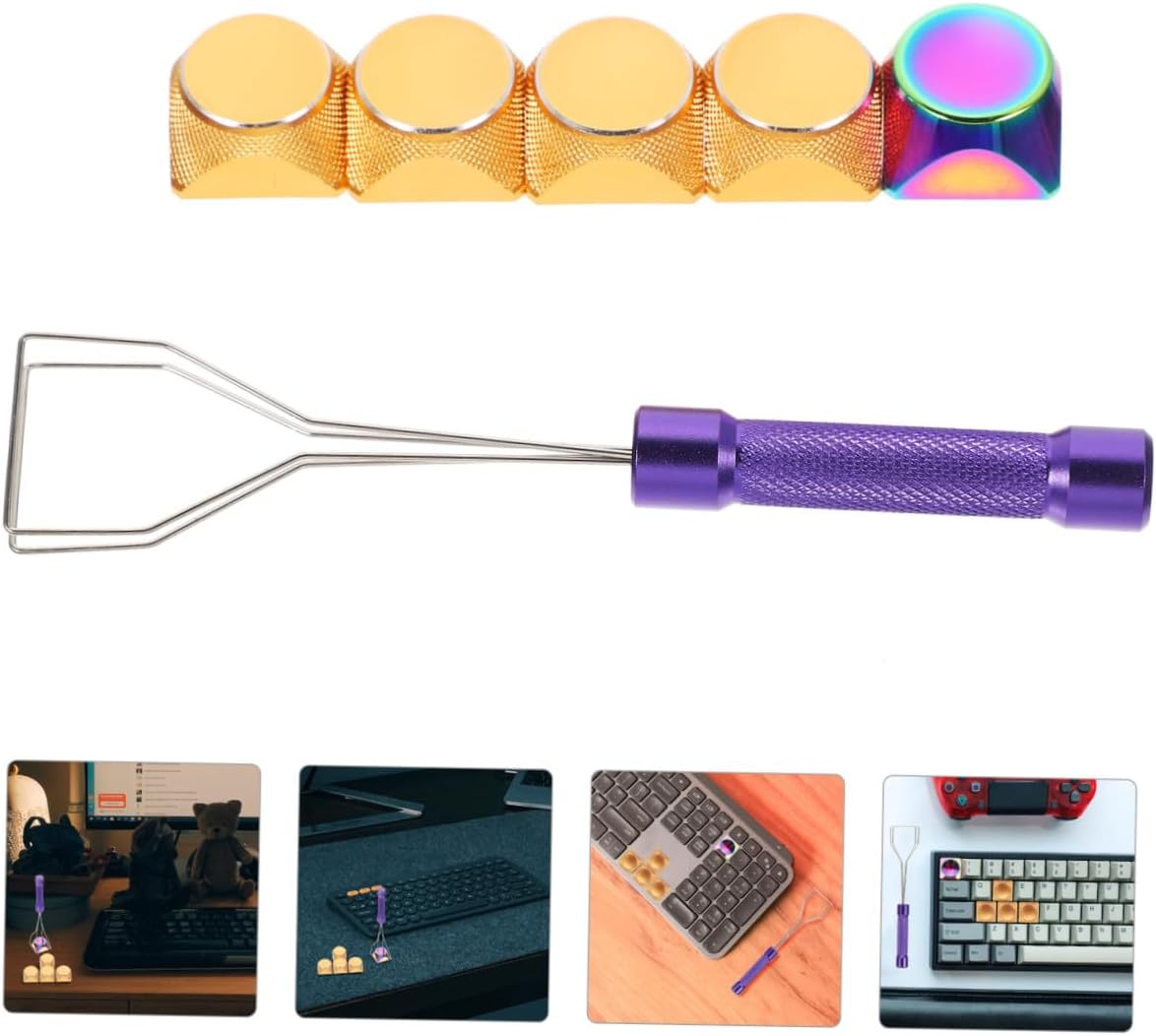 Tofficu 3sets Keycap Set for Mechanical Keyboard Metal Keycap Replacement Puller Included