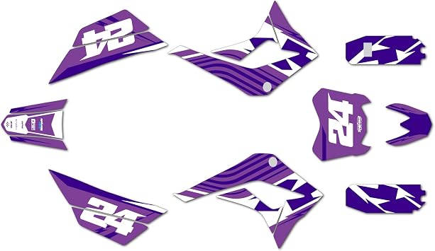 Graphics Kit for Kayo Pit Bike TS90 and TSD110 All Years Jawbreaker Series Purple 09 Mil - Dirt bike Custom Racing Graphics Decals Stickers Kit, no-plastics