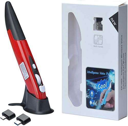 Miniatura 8 de lychee Ratón óptico inalámbrico de bolsillo, 2.4 GHZ USB inalámbrico lápiz óptico ratón 80012001600 DPI ajustable escritura a mano mini ratones para