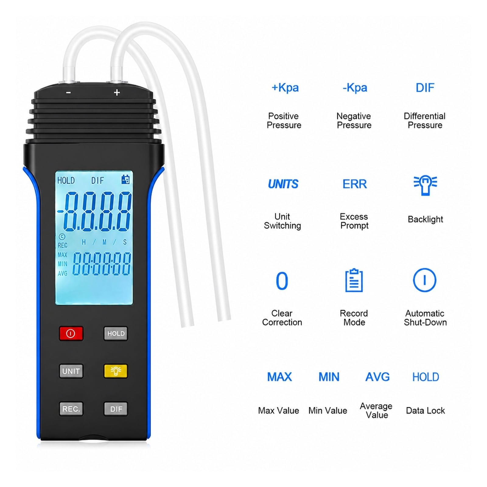 Manometr, Cyfrowy Manometr HVAC Tester 30psi