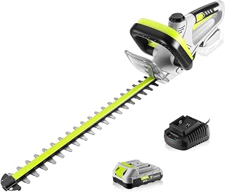 Hedge Trimmer Cordless: DEKOPRO 20V Electric Hedge Trimmers Cordless with Battery, 20″ Bush Trimmer Shrub Trimmer for Yard, Garden, Lawn