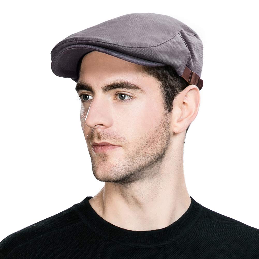 Jeff & Aimy Summer Mens Cotton Flat Cap Ivy Gatsby Newsboy Driving Irish Cabbie Golf Hat