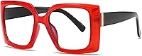 Vista 8 de bullabulling Lentes de lectura cuadrados retro con bloqueo de luz azul para mujeres y hombres, de gran tamaño, antirreflejos, lentes UV