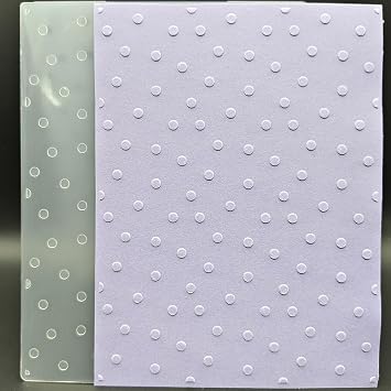 Plastic Embossing Folder 6 x 8 | Dots Pattern Paper Crafts Plastic Textured Impressions for Card Making Scrapbooking