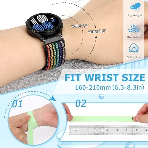 Miniatura 3 de AVOD Correas deportivas de nailon de liberación rápida de 0.709 in compatibles con Garmin Venu 2SVivoactive 4SVicomove 3SFossil para mujer Gen 6