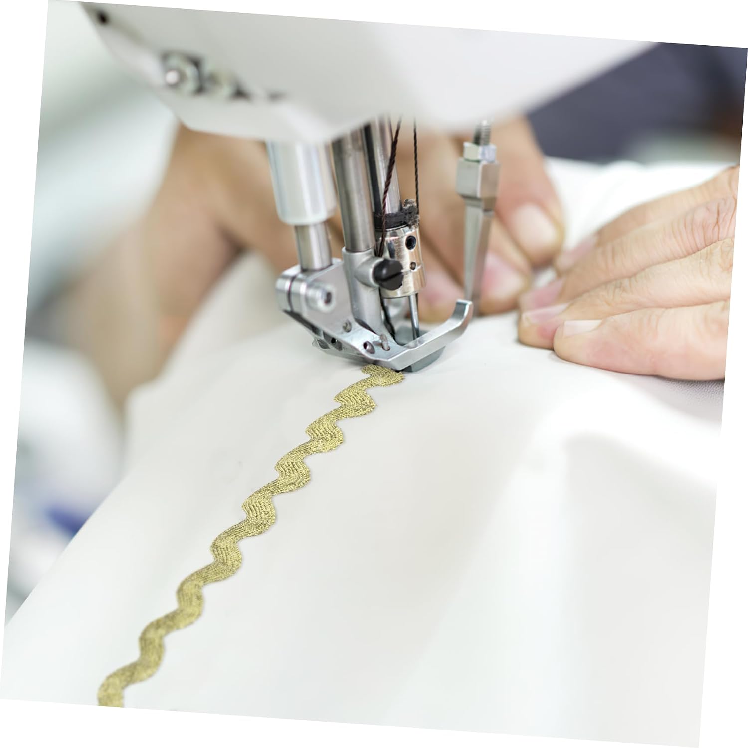 2rolls Wave Braid Trim Decorative Sewing Edge Trim for Clothing Upholstery Curtains and DIY Crafts