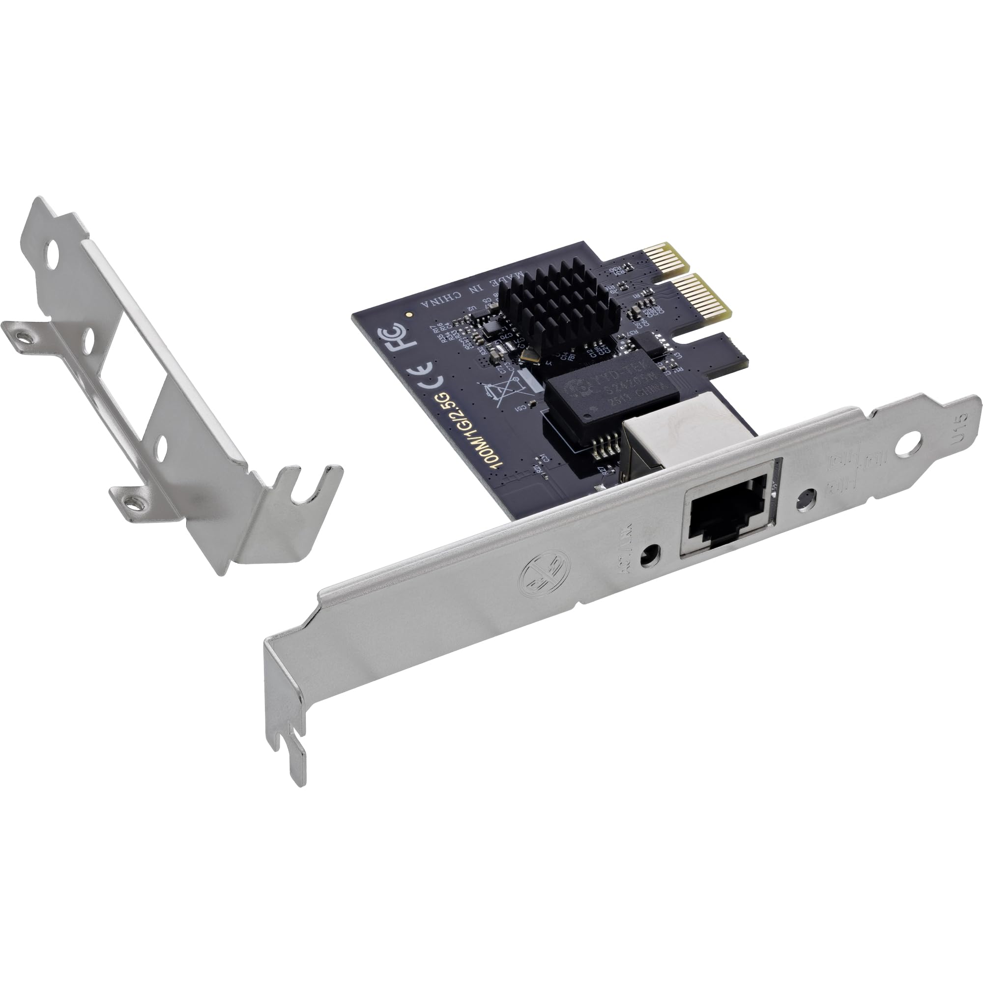 Inline 2.5 Gigabit Network Card for PC, PCIe x1, RJ45 LAN Card, Realtek RTL8125B, Wake-on-LAN, VLAN, Linux Compatible, 55125T