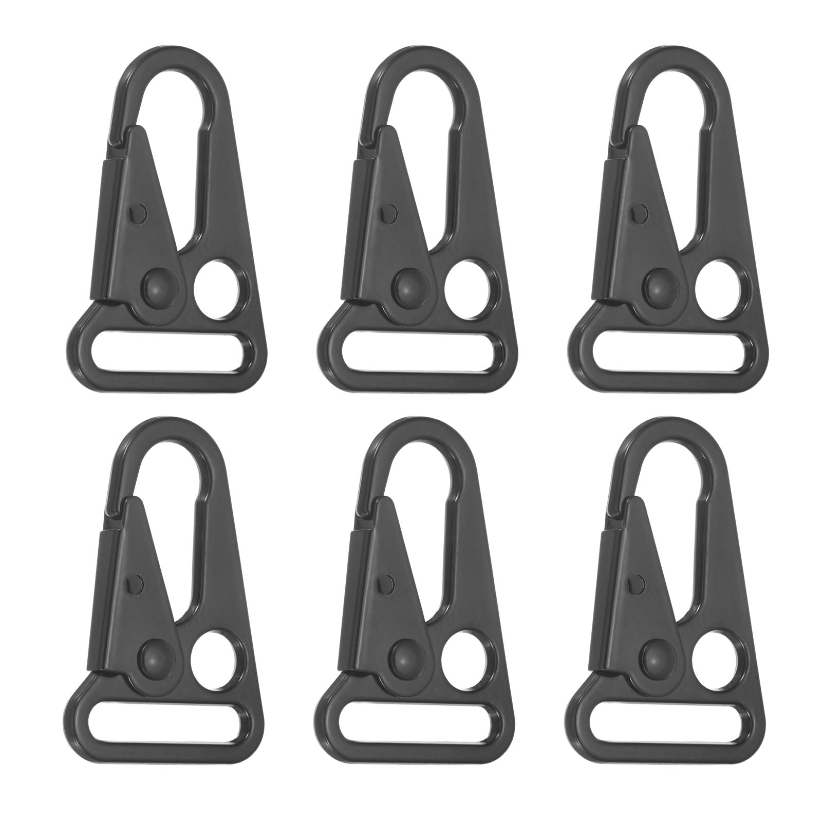 PATIKIL 1" (25mm) Enlarged Mouth Clips Sling Clasp Hook, 6Pcs Heavy Duty Snap Hook Sling Clips Metal Spring Clasps Buckle for Outdoor Bag Backpack Paracord Keychain