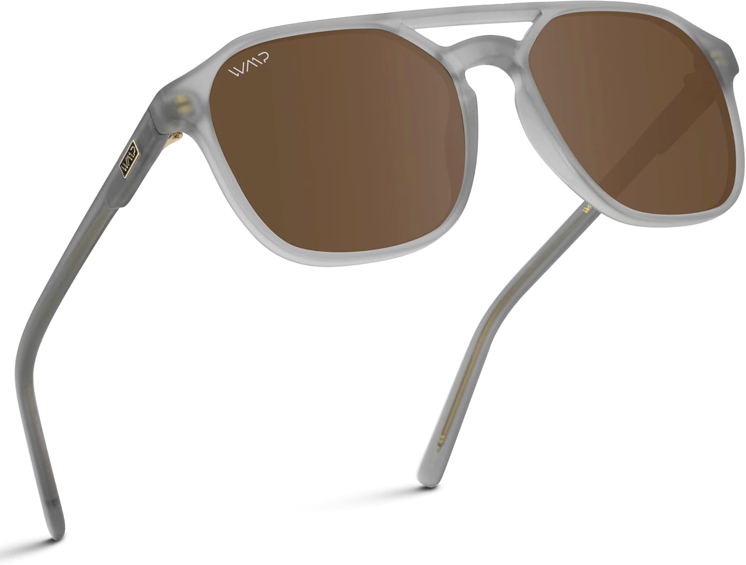 WearMe Pro Polarized Double-Bridge Large Rectangular Unisex Sunglasses