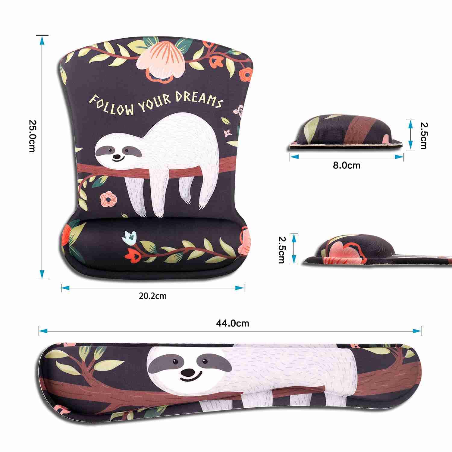 AOKSUNOVA Alfombrilla de ratón para Teclado y ratón ergonómica, con Almohadilla de Gel