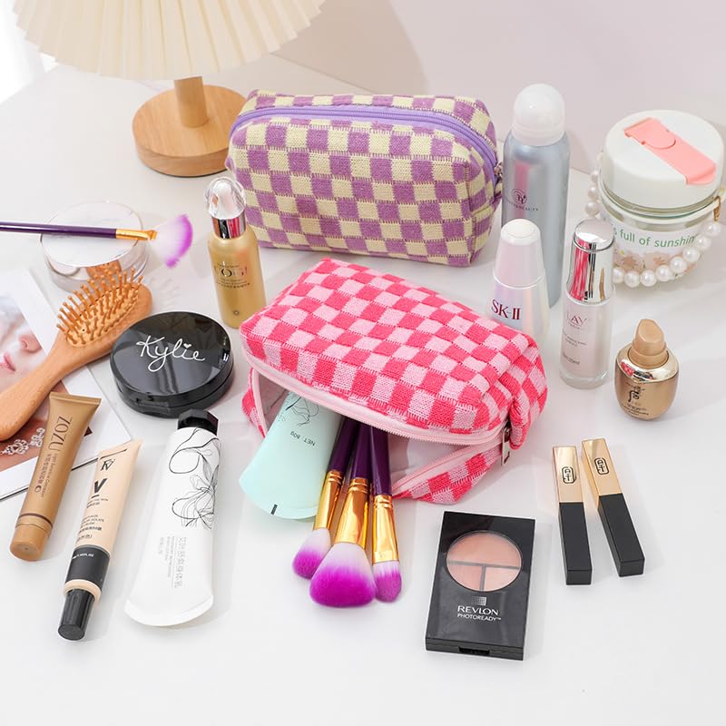 Image of Pencil Case Pencil Pouch Cute Pen Holder Aesthetic Pen Bag Coin Pouch Cosmetic Bag Office Stationery Organizer for School College and Travel (Blue black)