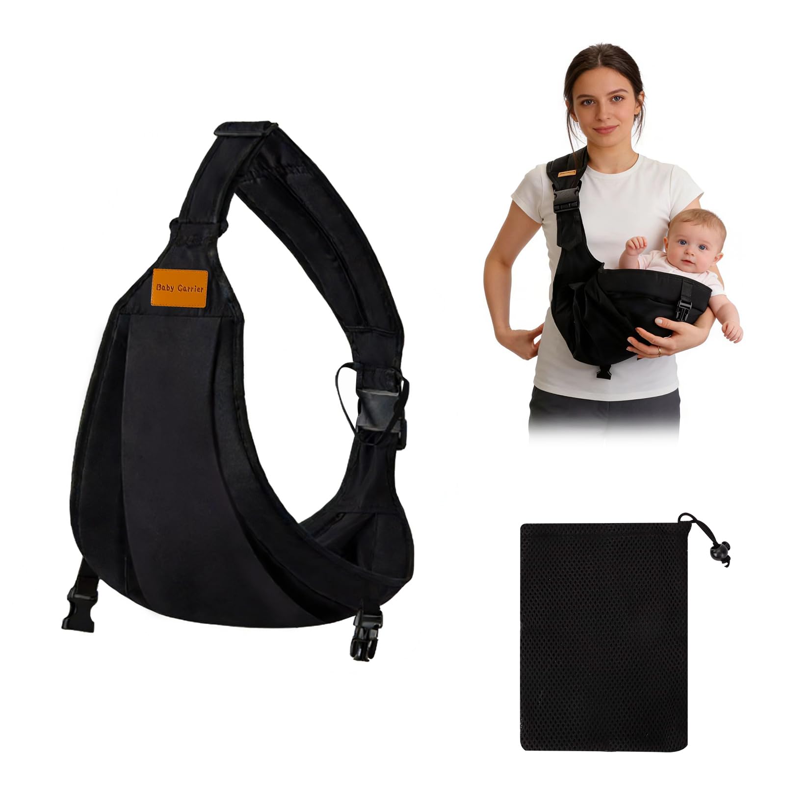 Baby Carriers from Newborn, Toddler Carrier Sling Side Baby Sling Carrier Baby Wrap Carrier with Adjustable Shoulder Strap, Baby Side Carrier Hip for Newborns to Toddlers (Soft Cotton)