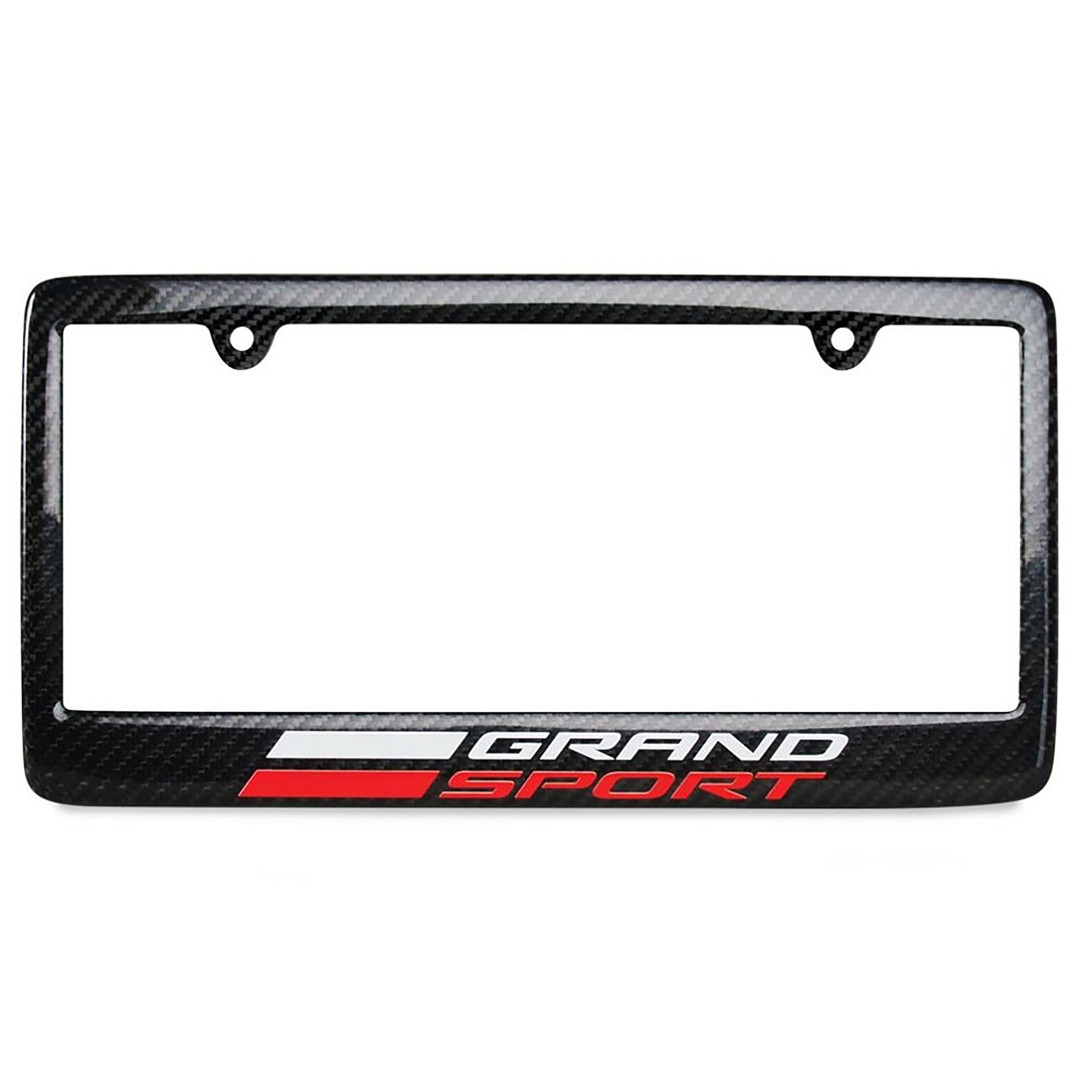 Carbon Fiber License Plate Frame w/Grand Sport Logo for 2014-2019 C7 Corvette