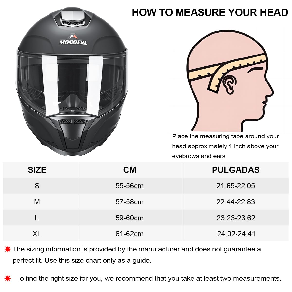 Casco Modular Moto Hombre | Casco Integral Moto | con mentonera Reforzada con Doble Visera | Casco de Moto para Mujer y Hombre | Certificado ECE 22.06 | Negro Mate