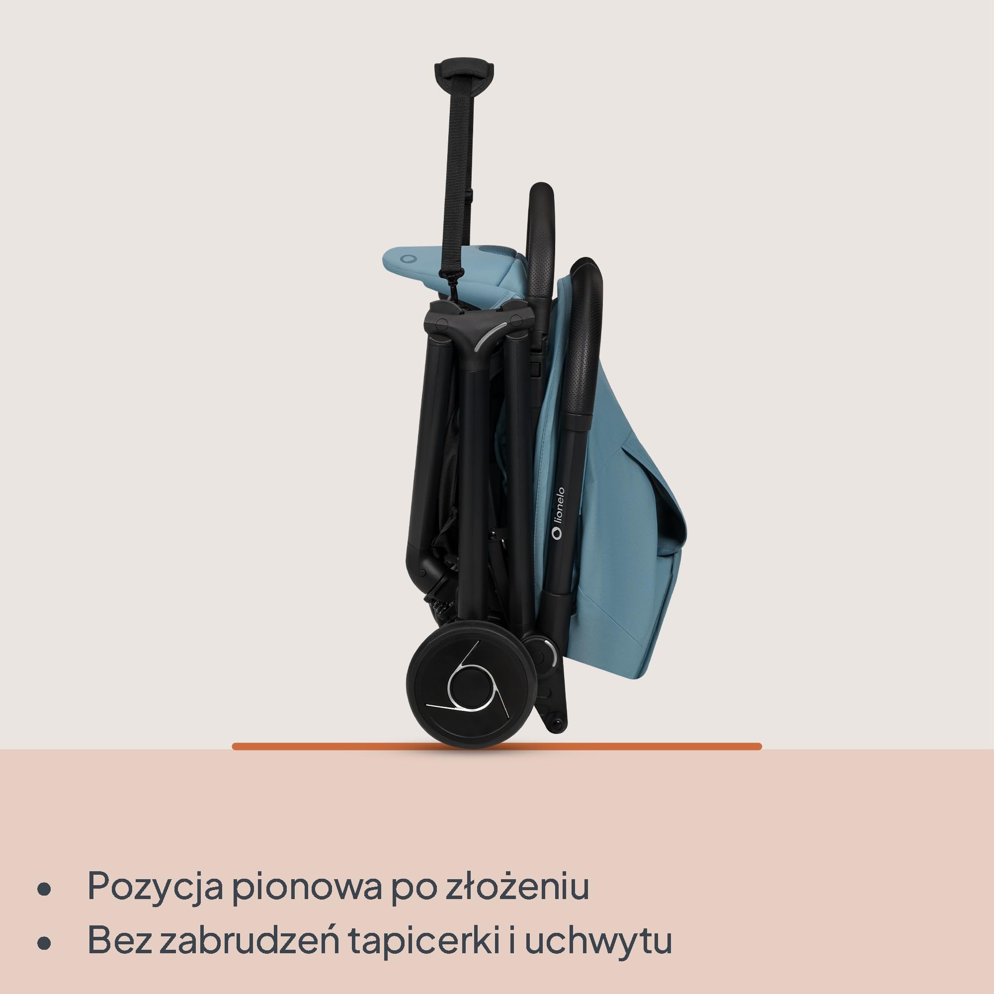 Lionelo Sia wózek podróżny ultralekki i ultra kompaktowy, składany, 5,9 kg, do 22 kg, od 6 miesięcy do 4 lat, pozycja leżąca, zawieszenie, osłona UPF50+, moskitiera, kosz na zakupy 3 kg, uchwyt na