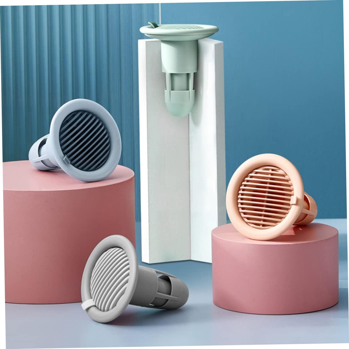 Floor Drain Silicone Drain Stopper Shower Strainer Bathtub Drain Stoppers Rubber Drain Plug Bath Hair Stopper Sewer Drain Plug Sewer Core Floor Drain Plugs Floor Strainer (Color : Grey-1x3pcs, Size