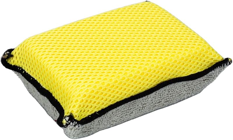 Maxshine Premium Microfiber Waxing Applicator for Car Detailing, Yellow & Grey, 9x13x4cm, 12 Pack