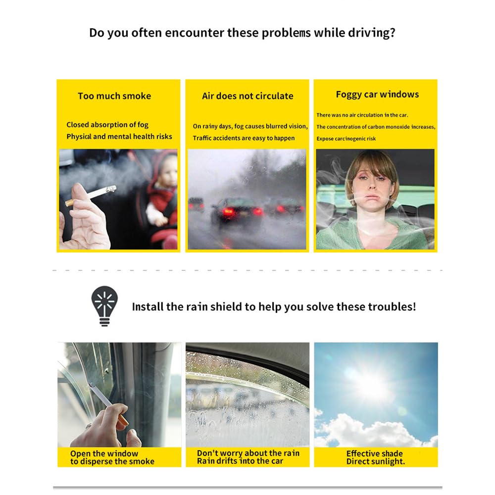 Deflectores de Viento,molduras de Ventanas,Protectores contra La Lluvia y el Humo,para Ebro S800 2024+,Accesorios para Automóviles,4piezas