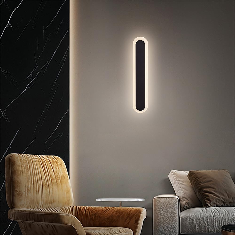 Warmiehomy Outdoor Wall Lights, Aluminium & Acrylic LED Wall Lamp, IP67 Waterproof Outside Lights