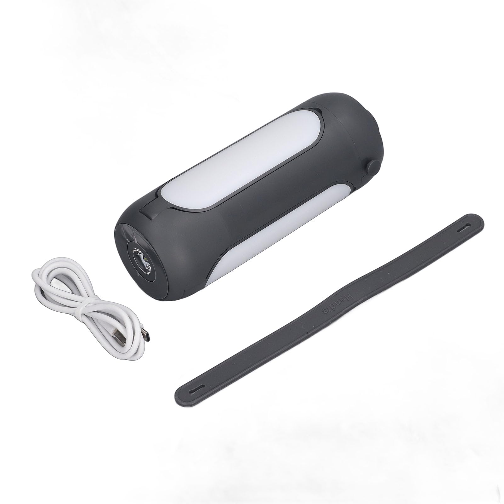 Fafeicy Lanterna da Campeggio Ricaricabile da 10000 MAh con 4 Pannelli Luminosi Regolabili 720LM Dimmerabile USB Power Bank Portatile per Campeggio Escursionismo Emergenza (Grigio scuro)
