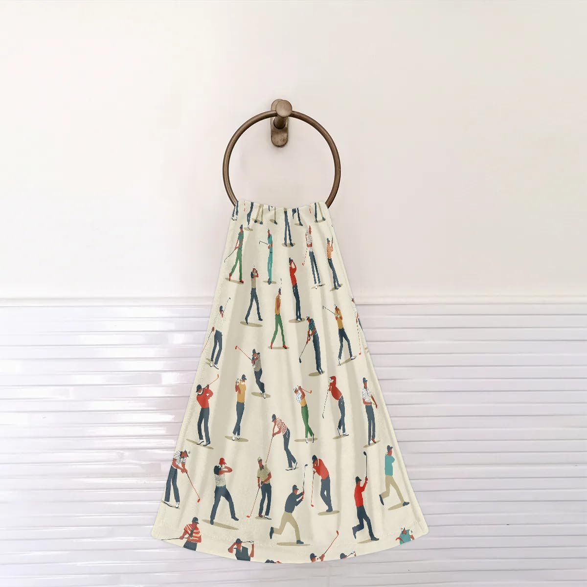 Golf Ball Hand Towels for Bathroom Set of 2, Sport Golf Decorative Bath Hand Towels, Soft Microfiber Absorbent Towel for Fitness, Yoga, Travel, Camping, Gym - Image 6