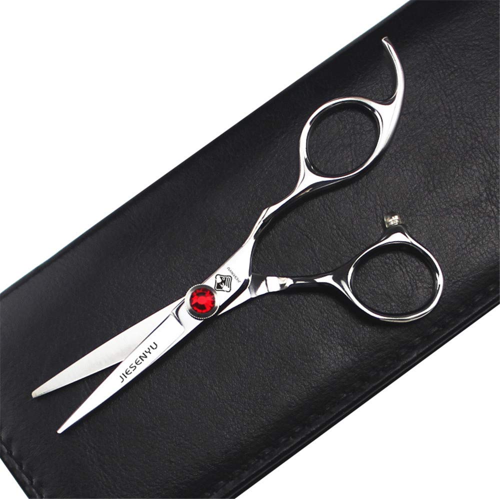 JIESENYU Professional Hairdressing Scissors 440C Steel Barber Styling Tools 4/5/5.5 Inch Hair Shears Scissors (a 5-inch scissors)