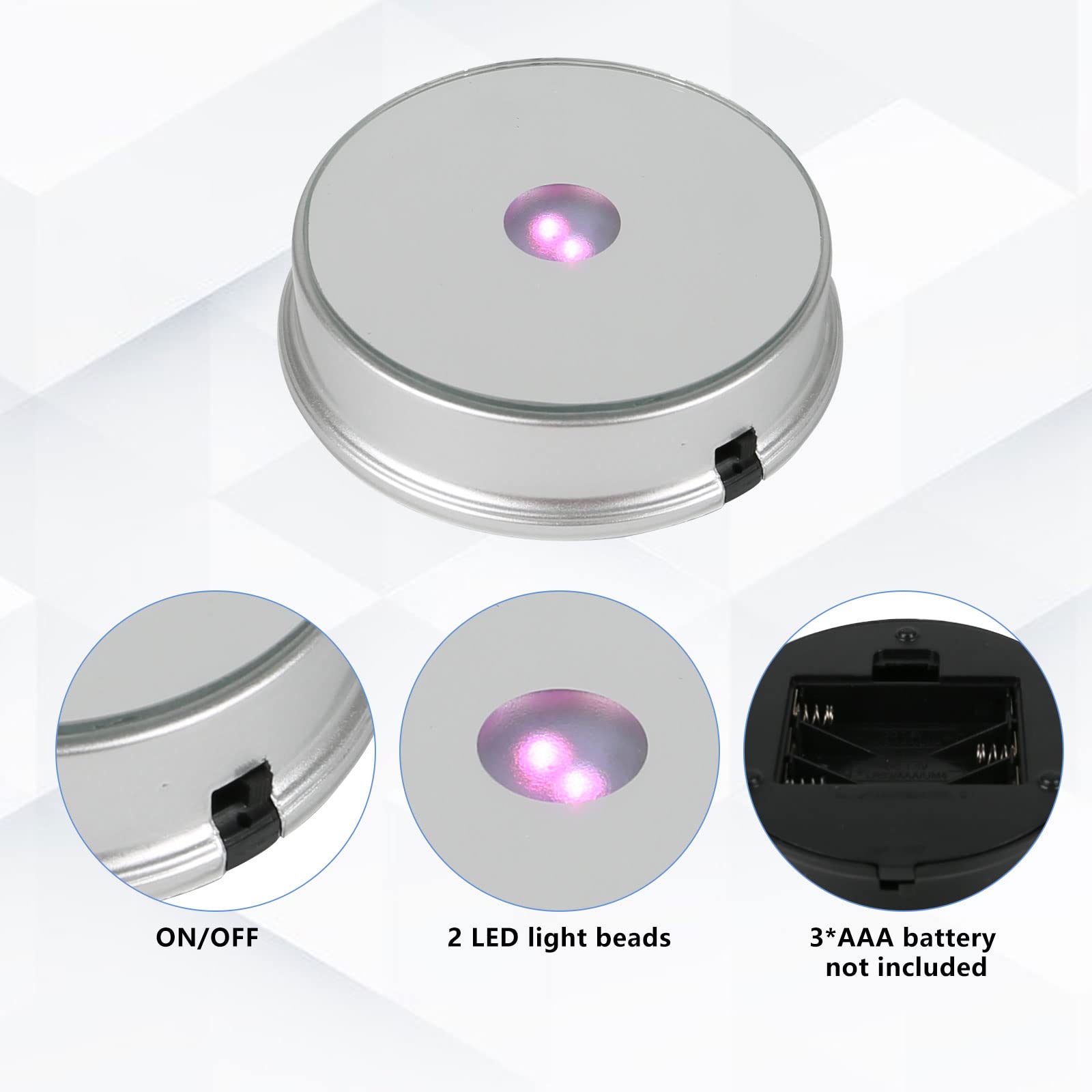 Base per display a LED, base rotonda colorata per esposizione di luci a