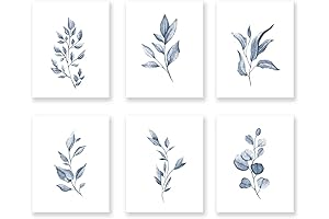 XUOIAYNB Watercolor Minimalist Leaves Wall Art Print – Exquisite Home Decor for...