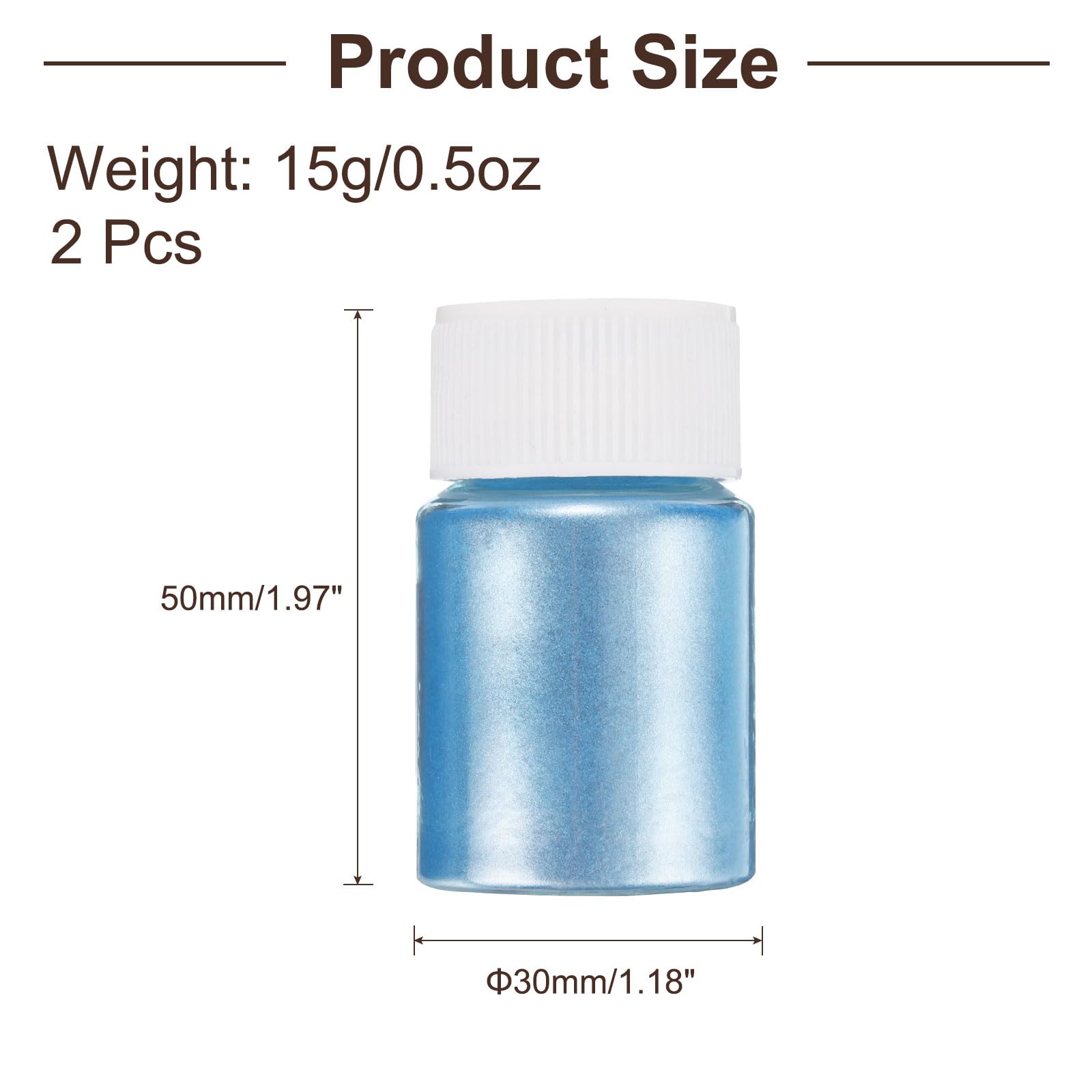 uxcell 2pcs 30g/1oz Mica Powder Natural Resin Epoxy Pigment Powders for Casting Resin, Car Paint, DIY Arts and Crafts, Sky Blue