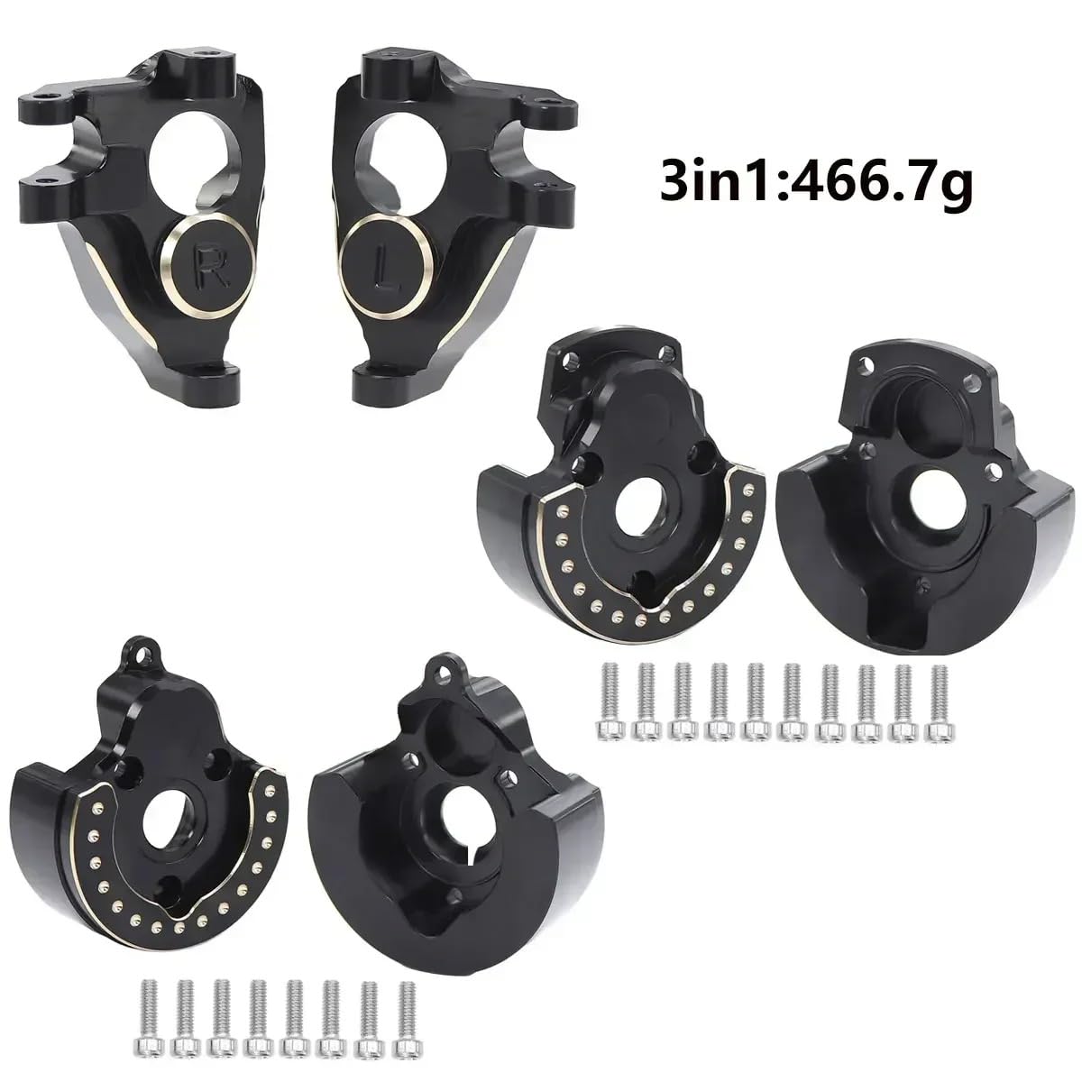 F10 Assale Peso Di Ottone Sterzo Knuckles Coperchio Del Portale Anteriore E Posteriore Per Il Crawler Rc 110 Vanquish Vrd Vs4 10 Phoenix Lcg Upgrade~p135066053