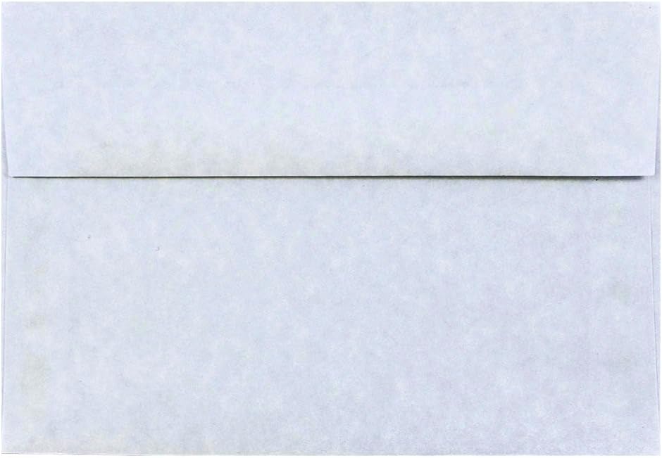 JAM PAPER A8 Parchment Invitation Envelopes - 5 1/2 x 8 1/8 - Blue Recycled - 100/Pack