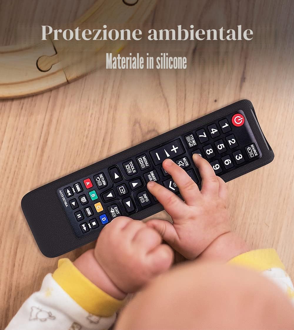 Custodia in Silicone per Telecomando Samsung Smart TV AA59-00741A BN59-01315B BN59-01303A BN59-01247A,Antiscivolo Guscio Cover Telecomando per Universale Samsung BN59-01199 BN59-01175 Series