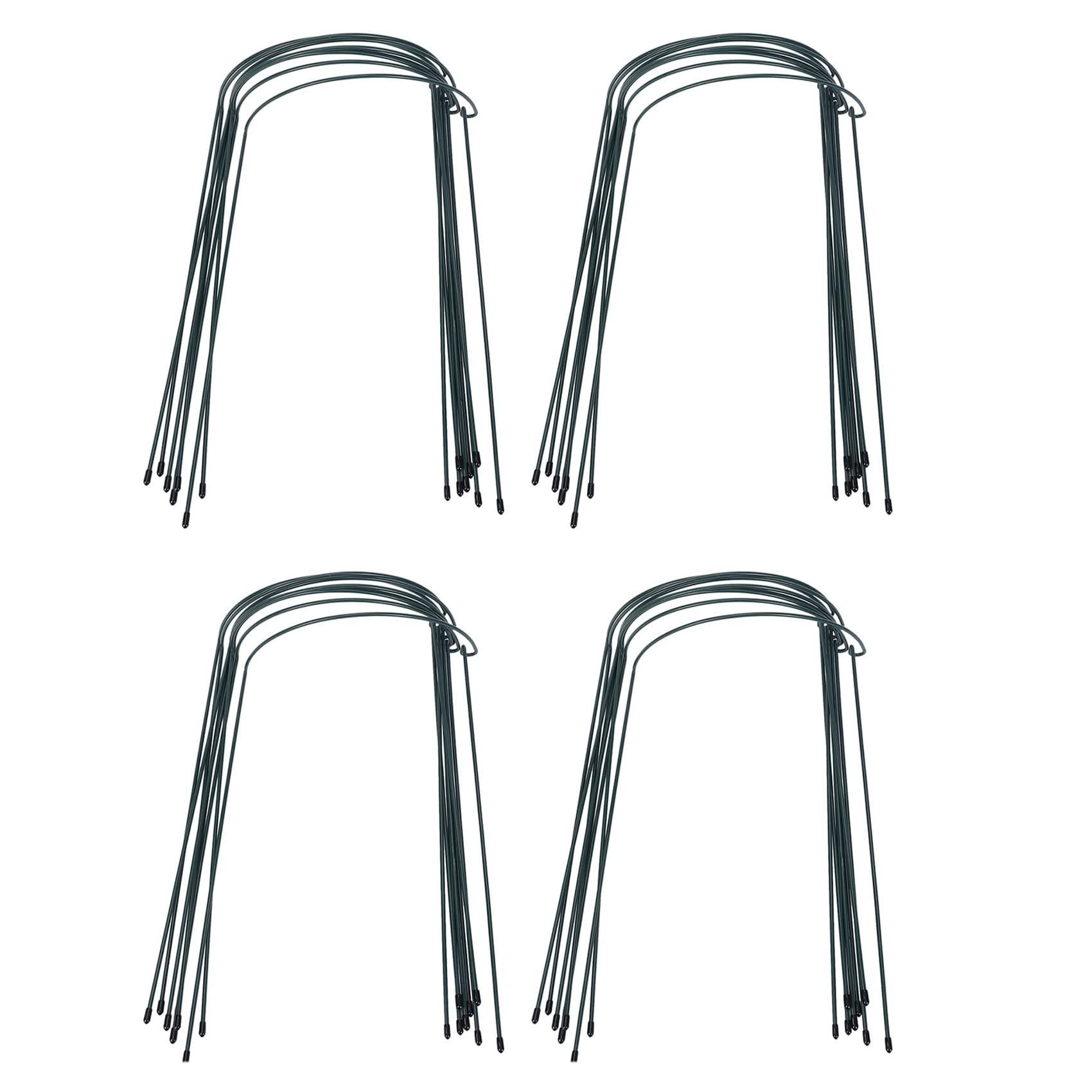 Jnchdghwa Green Plant Support Stake, 32-Pack Half Garden Plant Supports, Plant Support Ring, Garden Border
