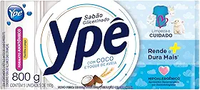 Ypê Sabão em Barra Coco e Aveia 900g - 5 unidades de 160g