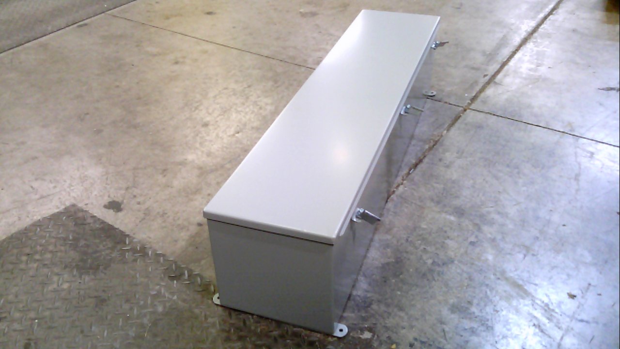 Hoffman F88T36HC Wire Trough, Hinged Cover, Steel, 8.00