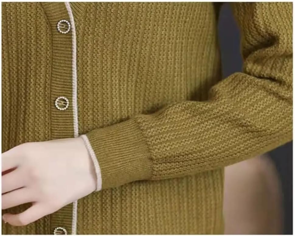 Women's Fake Two Pieces Sweaters Lapel Single Breasted Long Sleeve Bottoming Pullovers Knitted Tops