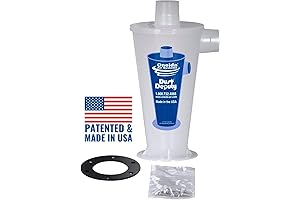 Dust Deputy Low Pro - DIY Anti-Static Retrofit Cyclone Separator for Wet/Dry Shop Vacuums
