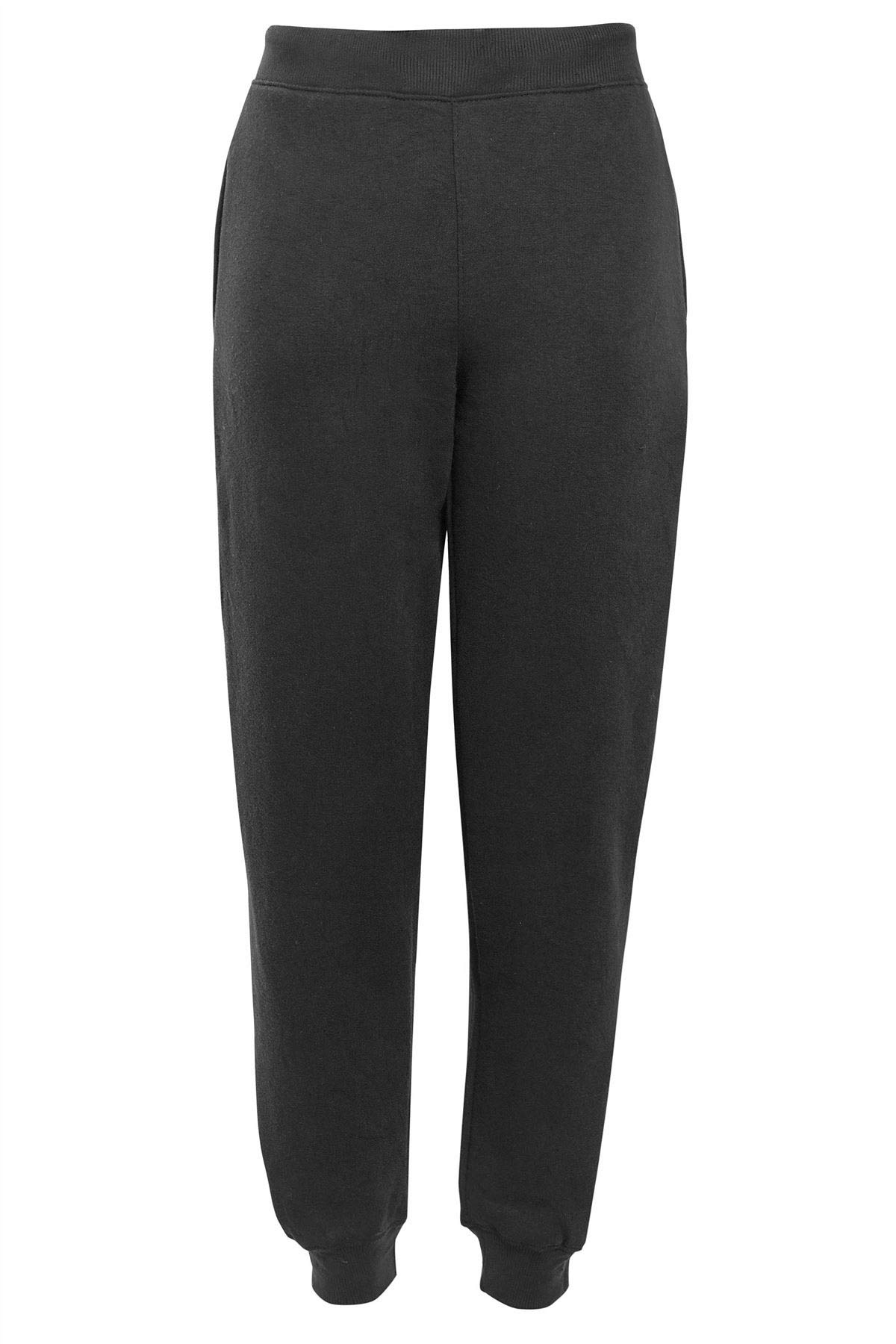 shelikes Kids Joggers for Boys & Girls School PE Fleece Jogging Tracksuit Bottoms Trousers | Childrens Sweatpants | Jog Pants | Sports Trouser Black